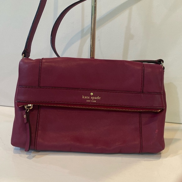 Kate Spade Fremont Place Julian Crossbody Bag - Red Plum Leather GUC - Picture 15 of 15